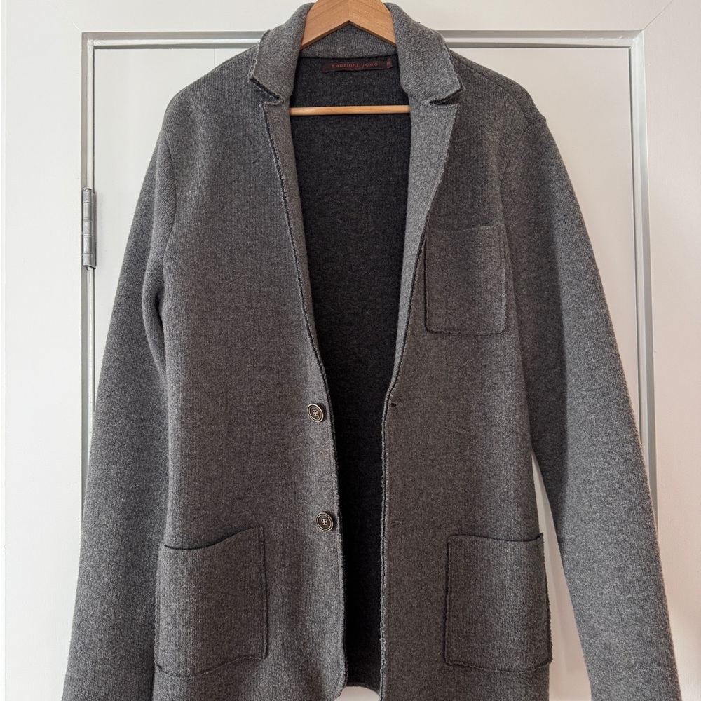 Emozioni Uomo Wool open front jacket
